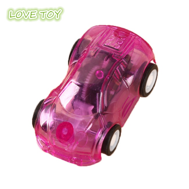 Ô tô kéo lại mini trong suốt màu kẹo cổ điển đồ chơi trẻ em