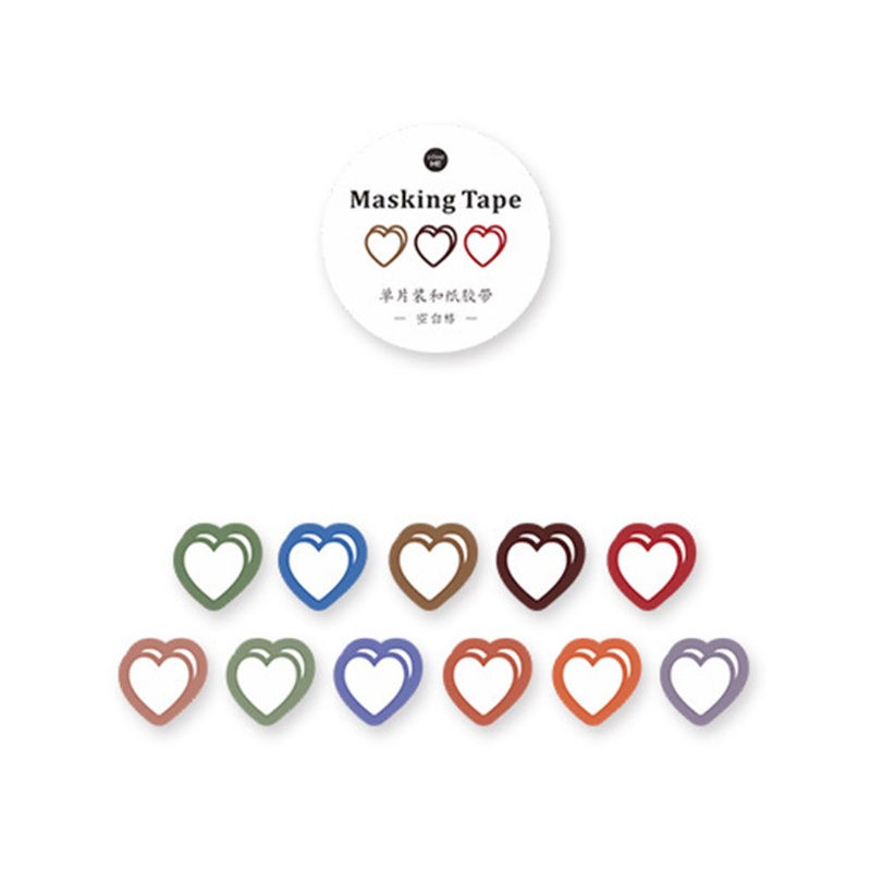 Băng Keo Dán Hình Trái Tim Siêu Dễ Thương Rộng 14mm DIY