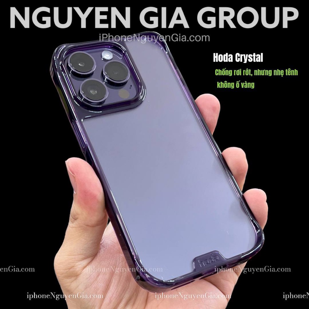 ốp lưng chống shock Hoda crystal pro cao cấp cho ip 13/13 pro max tại nguyễn gia group: