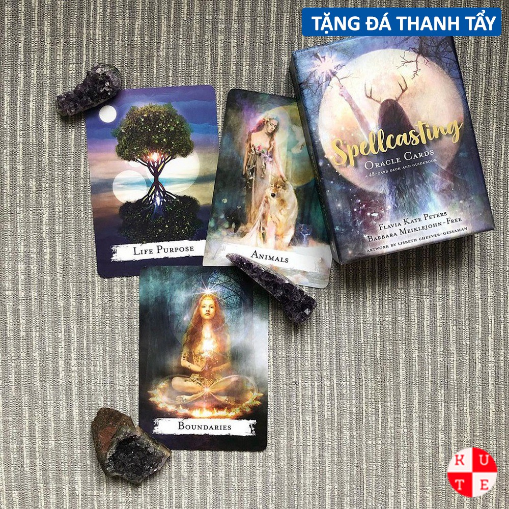 Bài Oracle Spellcasting 48 Lá Bài Tặng Đá Thanh Tẩy C125