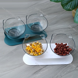 BÁT ĂN CHÓ MÈO LOẠI CAO CẤP, NHỰA TRONG SUỐT, CHỐNG GÙ BẢO VỆ CỘT SỐNG CỔ - KHAY ĂN THÚ CƯNG
