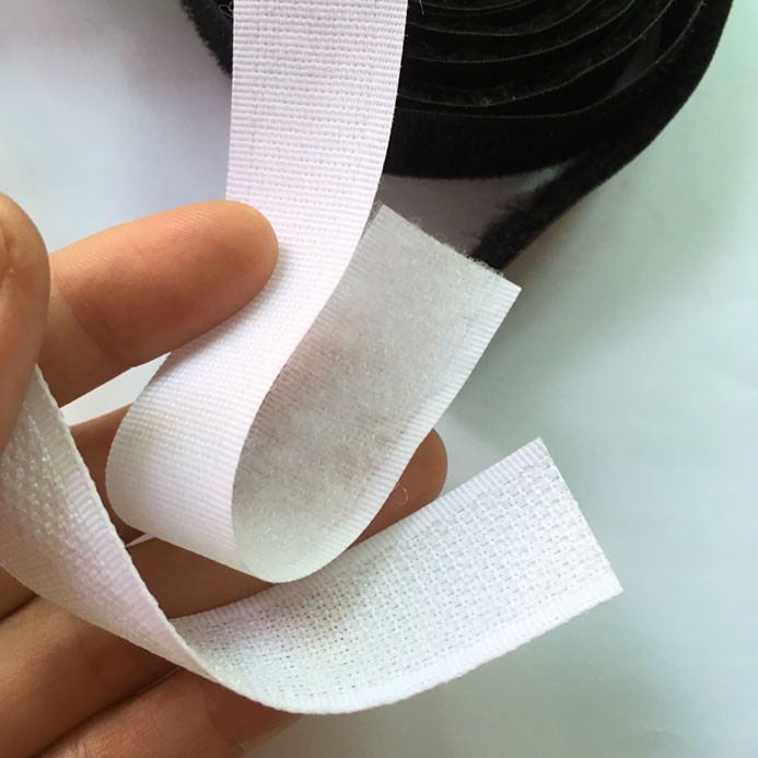 Cuộn 25m băng dán xé gai bông (velcro tape/ khóa nhám)