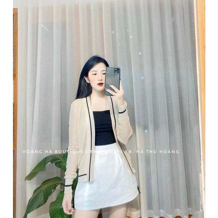 Áo cadigan len mỏng viền hàng QCL1