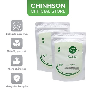 Combo 2 Gói Bột trà xanh Fujicha Matcha Thu nguyên chất đắp mặt, dưỡng da [100g x 2 Gói]