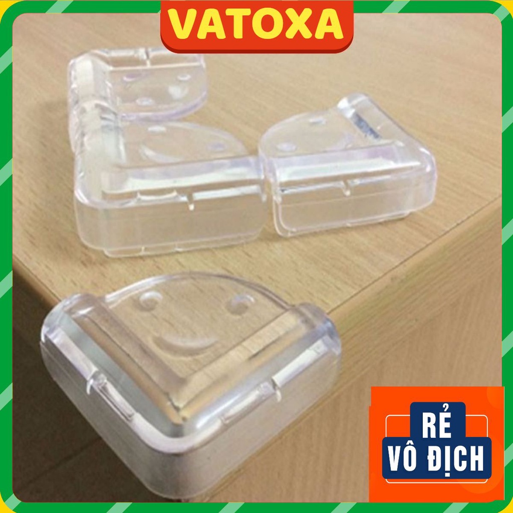 Bịt góc bàn, bọc cạnh bàn kính, cạnh tủ vuông silicon bảo vệ an toàn cho bé chống va đập (tặng kèm siêu băng dính 3M)
