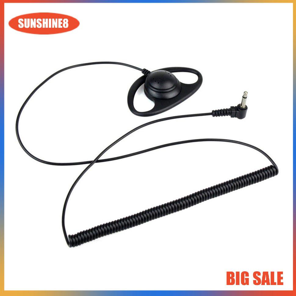 【SUN】3.5mm D-Shape Listening Curve Headset For Two Radio Transceivers Walkie Radio