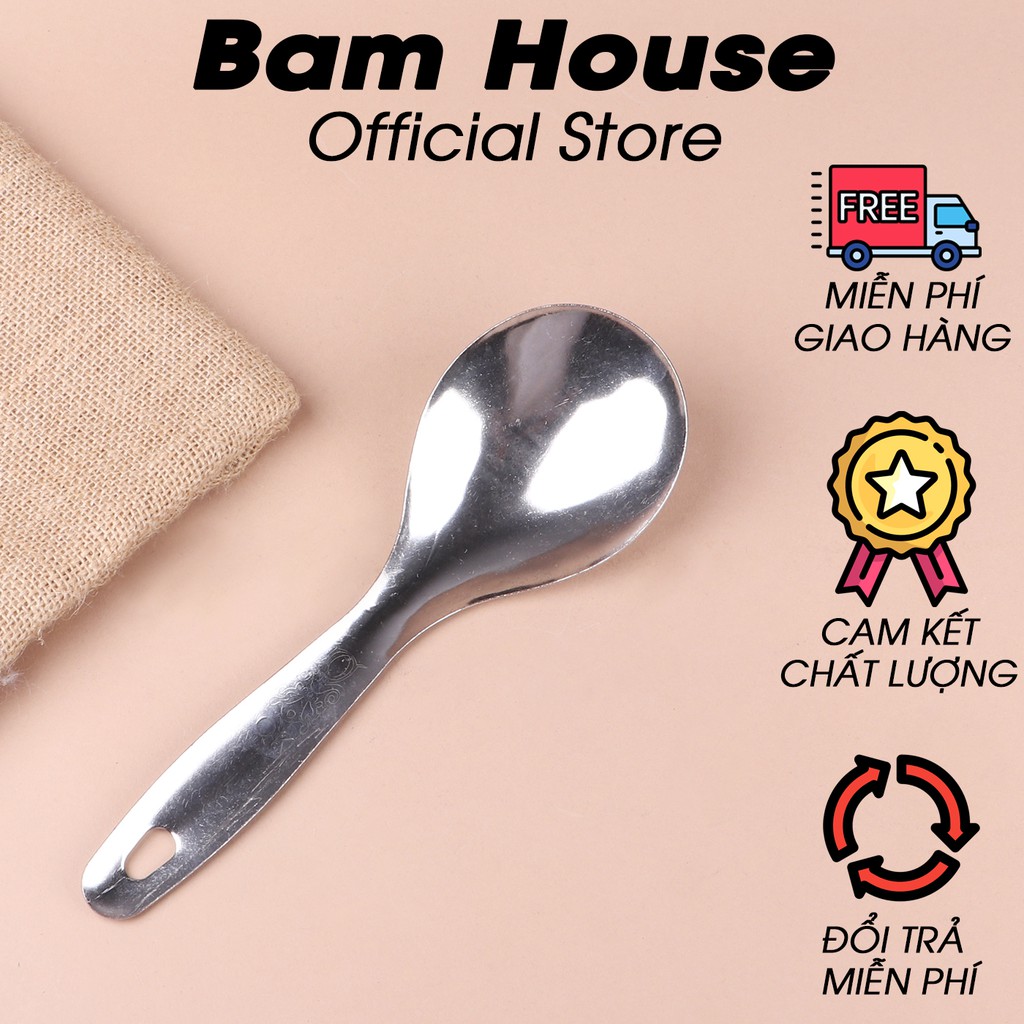 Vá múc canh và múc cơm inox Bam House cao cấp OVM01 – Gia dụng bếp