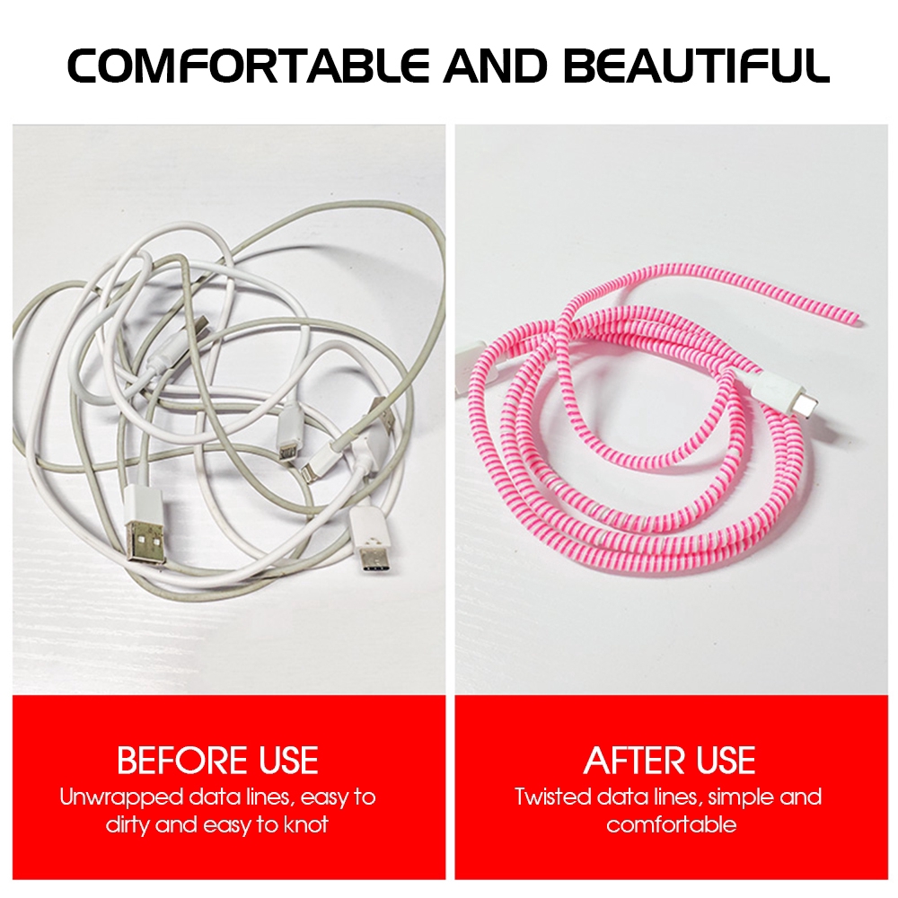 Dây lò xo quấn bảo vệ dây cáp sạc / tai nghe đa năng tiện dụng