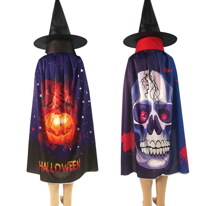 Áo choàng vải Halloween họa tiết quả bí ngô | BigBuy360 - bigbuy360.vn