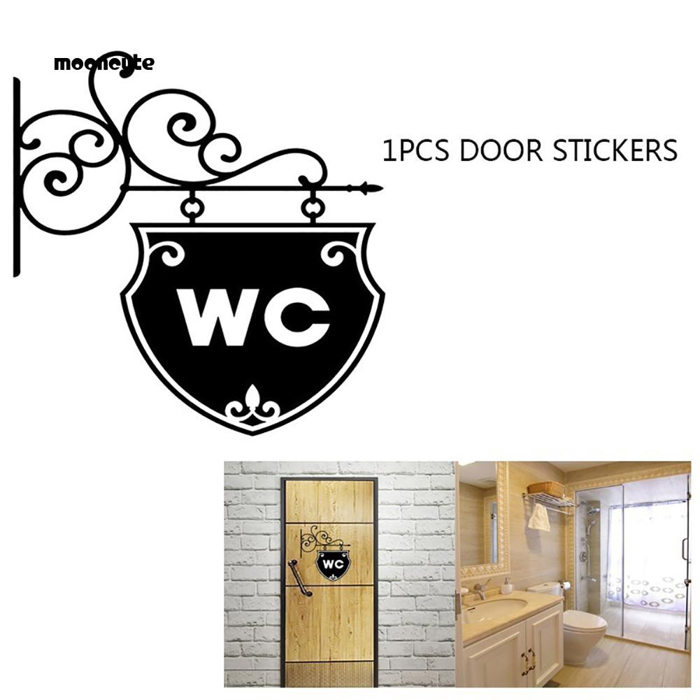 Miếng dán biển hiệu Toilet , cửa ra vào nhà tắm thời trang