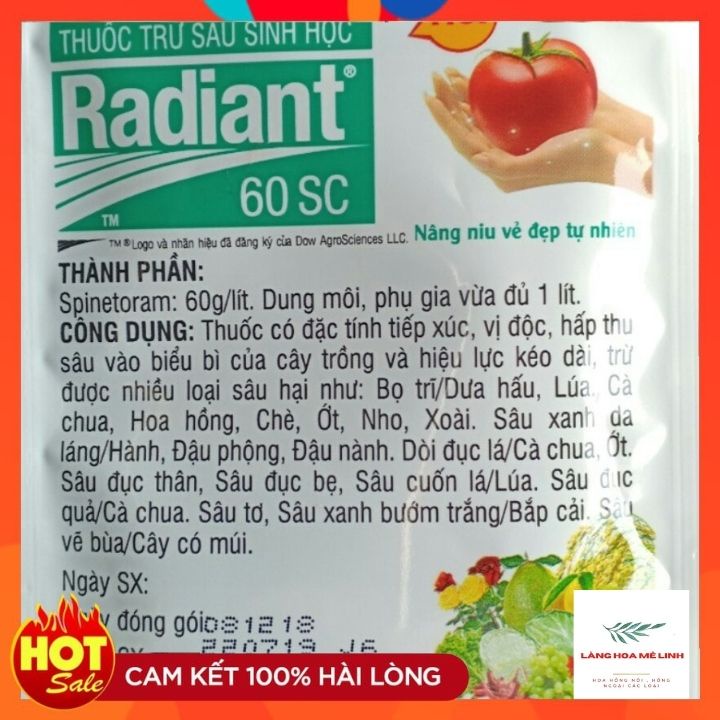 [☘☘☘SIÊU RẺ☘☘☘]Chế Phẩm Bảo Vệ Hoa Hồng Và Cây Cảnh Radiant 60SC (Gói 15ml)