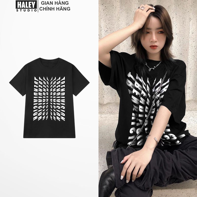 Áo Thun Nam Nữ Form Rộng Tay Lỡ CTN545 Local brand Trendivision street wear Phong Cách Chất Cotton Haley