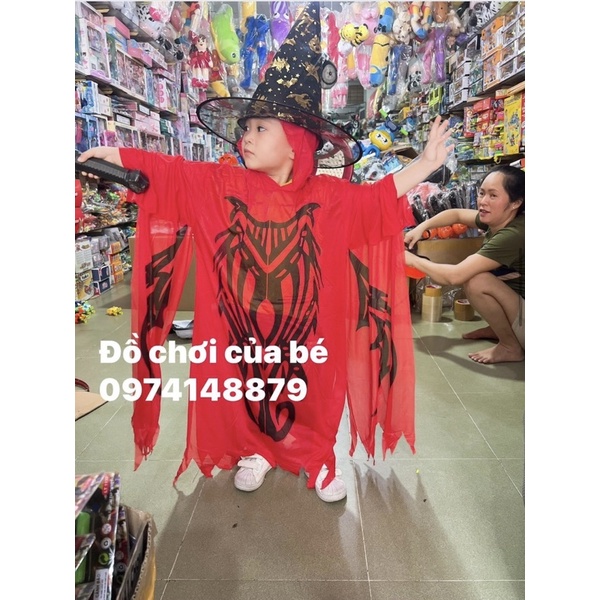 Áo choàng Ma Cà rồng hía trang lễ hội Halloween 90-120cm