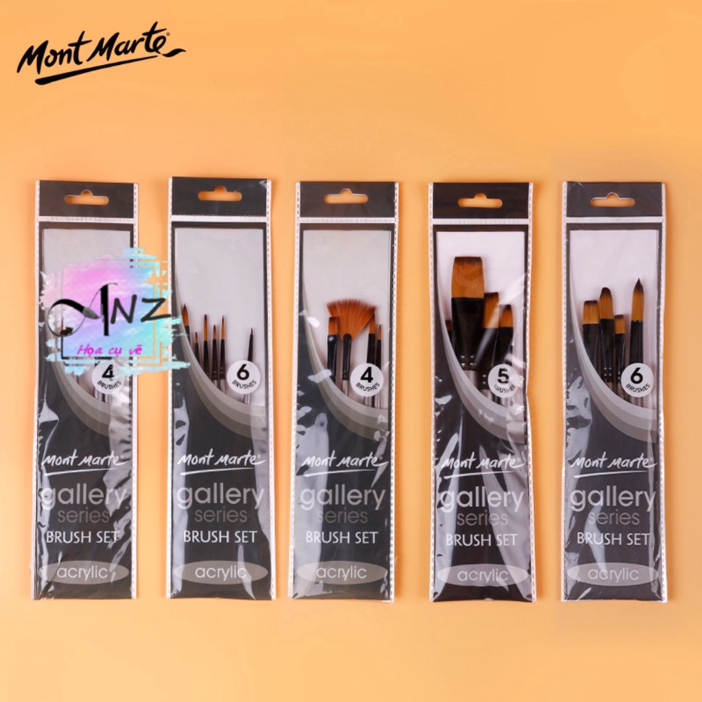Bộ cọ vẽ màu acrylic Mont Marte/ Mont Marte Gallery series brush set acrylic