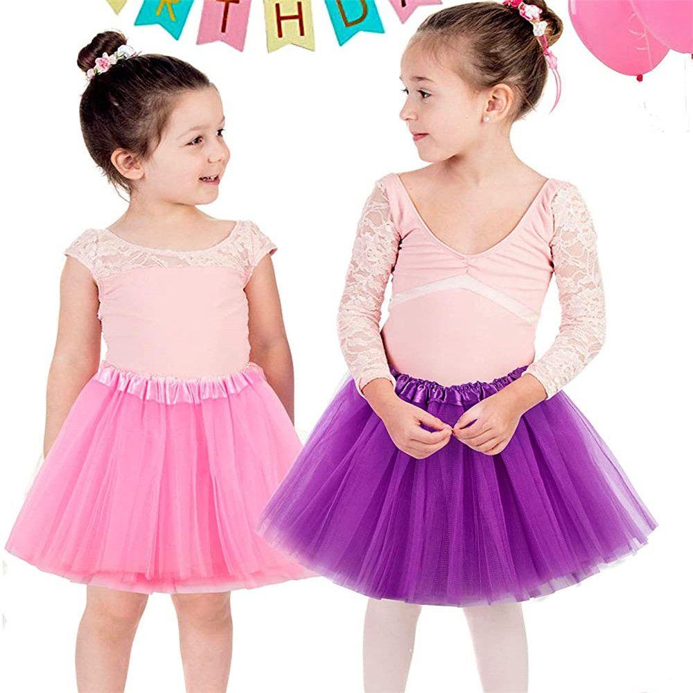 YVE Chân Váy Xòe Tutu 3 Lớp Cho Bé Gái