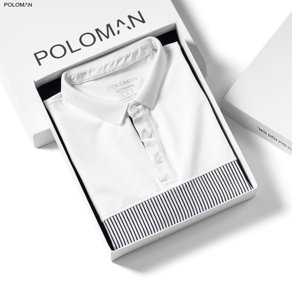 Áo Polo nam cổ bẻ phối ROY vải cá sấu Cotton xuất xịn,chuẩn form,trẻ trung - thanh lịch - POLOMAN. | BigBuy360 - bigbuy360.vn