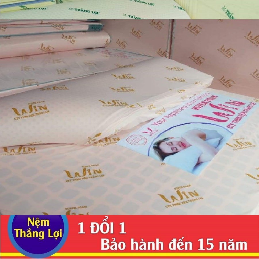 Nệm Cao Su SUPER FOAM WIN Thắng Lợi Chính Hãng 100% Kèm Quà Tặng 7 Món Cao Cấp, Bảo Hành 15 năm