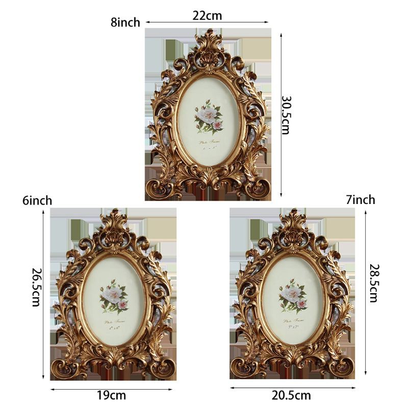 Khung Ảnh Phong Cách Châu Âu Kích Thước 6 / 7 / 8 / 10 Inch