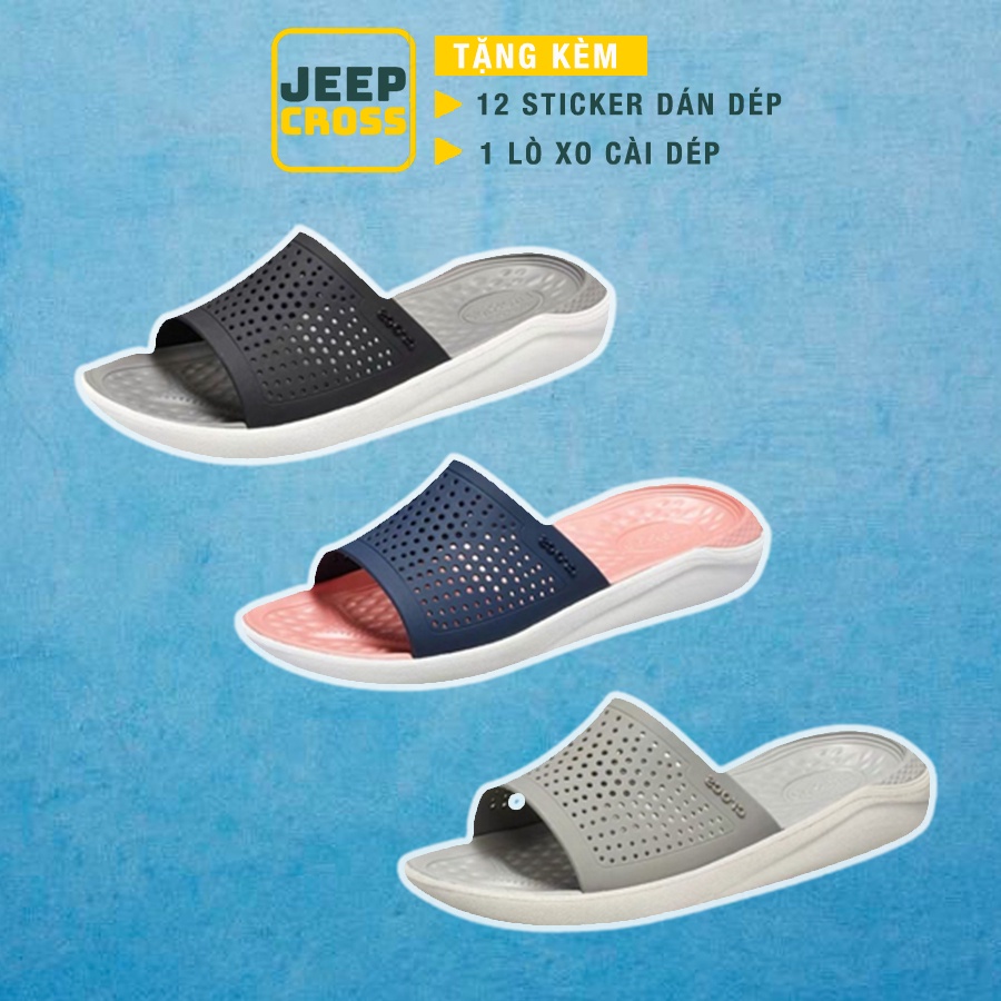 Dép lê cross literide quai ngang hàng xuất đi full box cho giới tính đủ 8 màu, 8 size