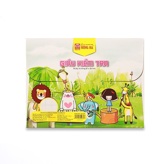 Combo giấy kiểm tra 5 ô ly Hello Friend 4935 (5 tập)