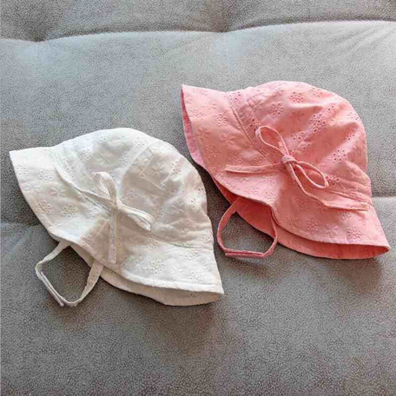 Mũ Cotton Mềm Đính Nơ Hoa Thời Trang Xuân Hè Cho Bé Gái