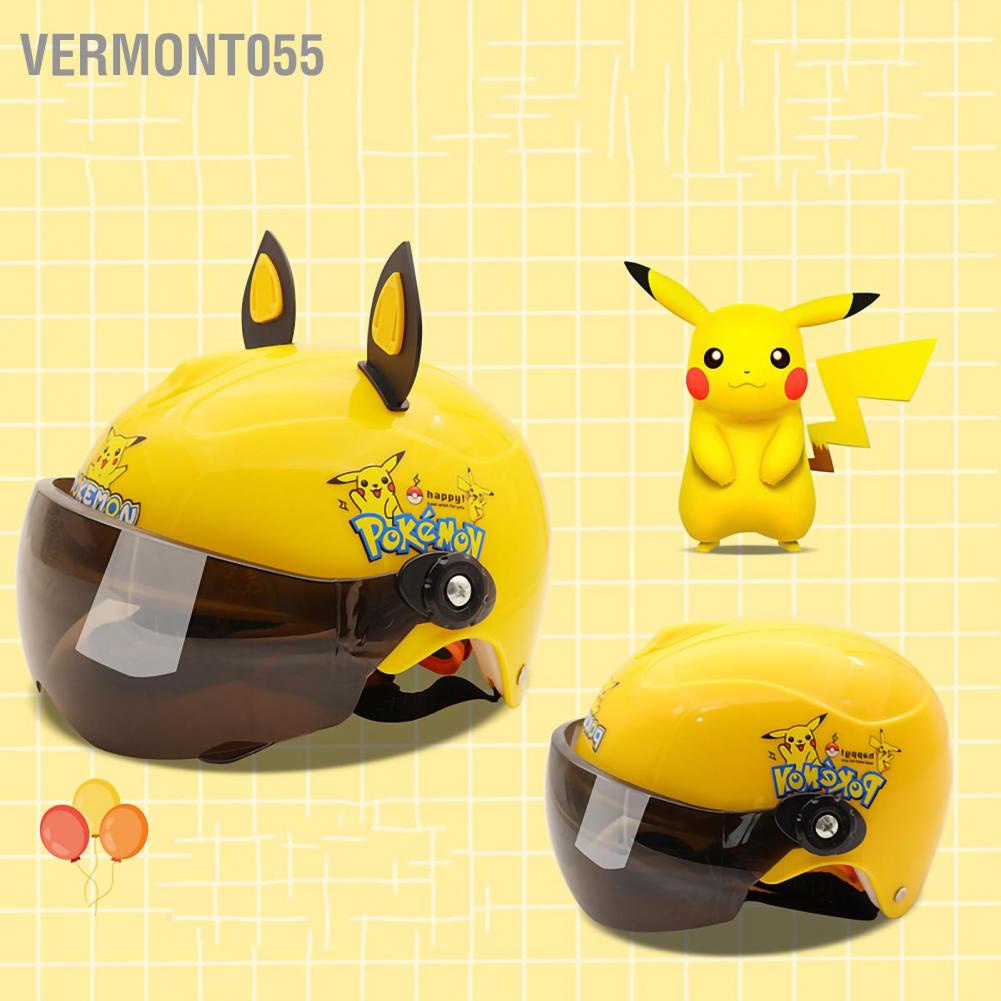 Có thể bán buôn Mũ bảo hiểm trẻ em Phim hoạt hình dễ thương cho bé trai gái Bốn mùa Phổ quát với trang trí tai có kính Tawny Hàng giao ngay Vermont055