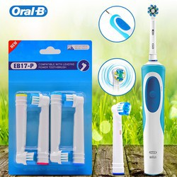 Set 4 đầu bàn chải thay thế cho máy đánh răng điện Braun Oral B