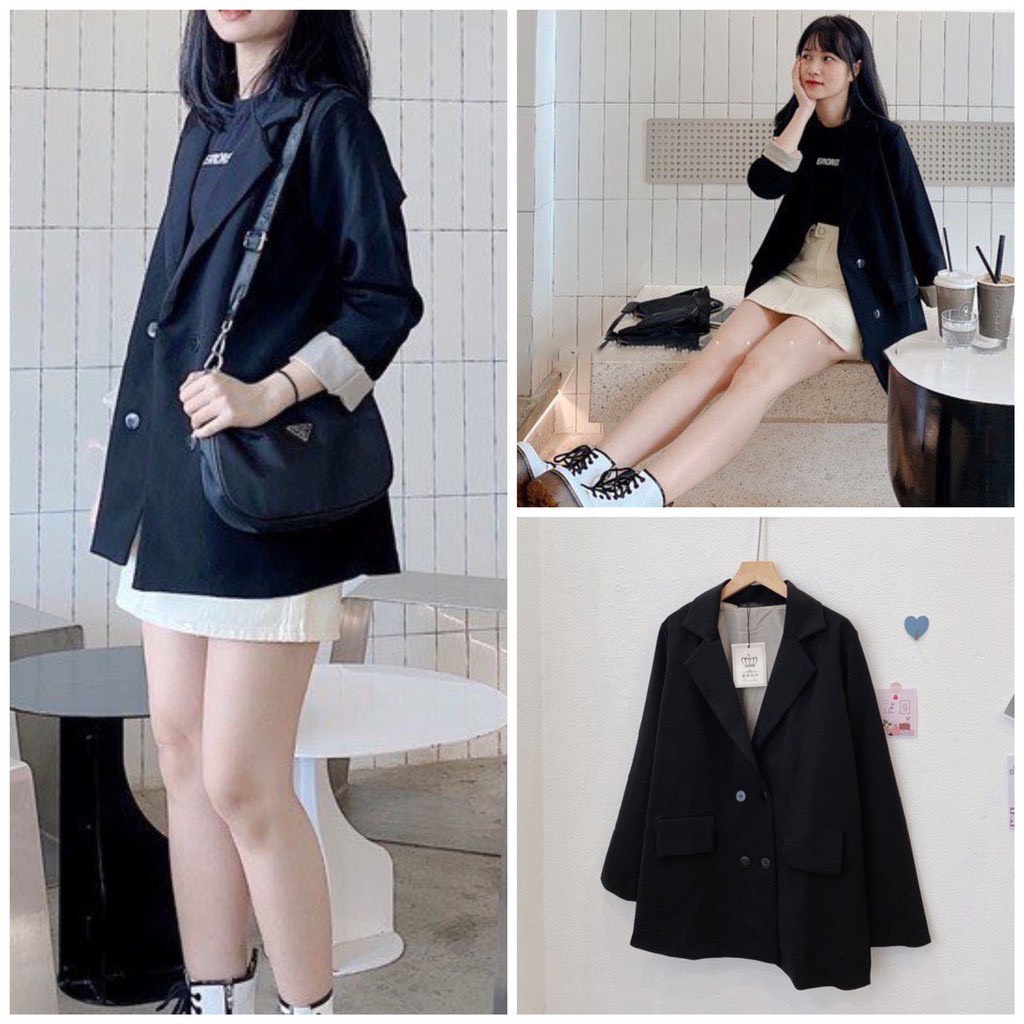 Áo blazer dài tay phong cách Hàn quốc - Áo vest 2 lớp có túi dày dặn | BigBuy360 - bigbuy360.vn