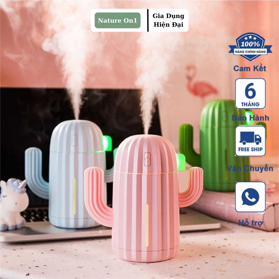 Máy Phun Sương Mini, Tạo Ẩm Hình Cây Xương Rồng, Cung Cấp Ẩm Cho Cơ Thể, Nhỏ Gọn Dễ Sử Dụng - Máy Xông Mặt Mini