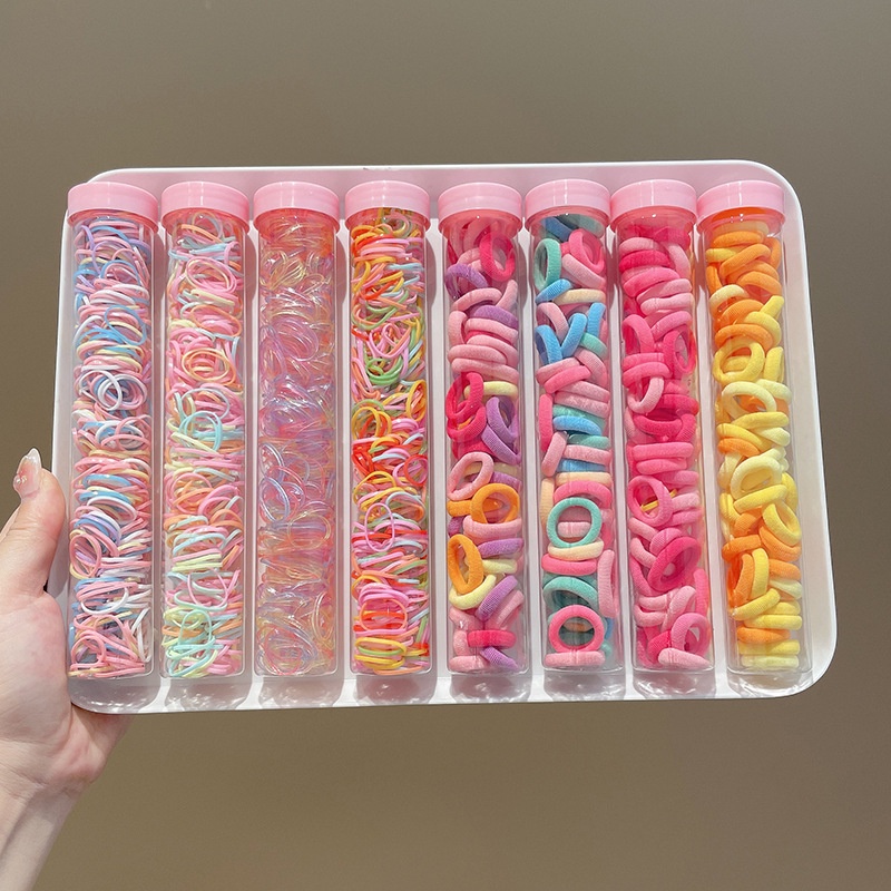 Set 20 Dây Buộc Tóc Co Giãn Không Đau Phong Cách Hàn Quốc Cho Bé Gái