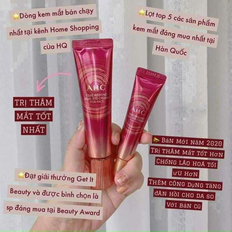 Kem Mắt AHC Ageless Real Eye Cream For Face 12ml &30ml Hàn Quốc | BigBuy360 - bigbuy360.vn
