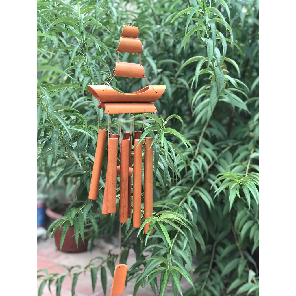 Chuông gió gỗ hình thuyền buồm  - Thuận buồm xuôi gió