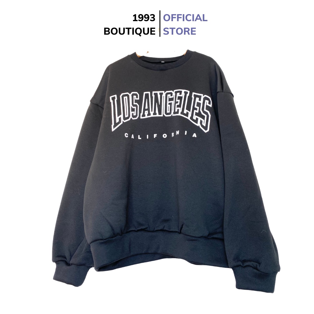 Áo sweater Los Angeles nỉ bông phong cách đường phố