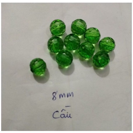 Gói 10-25-50gam hạt nhựa hình cầu xanh lá 8mm