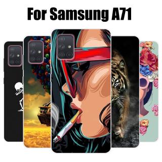 Ốp lưng Samsung Galaxy A71 Trường hợp Silicone mềm TPU Back Cover Điện thoại Vỏ bọc Samsung Galaxy A71 Case
