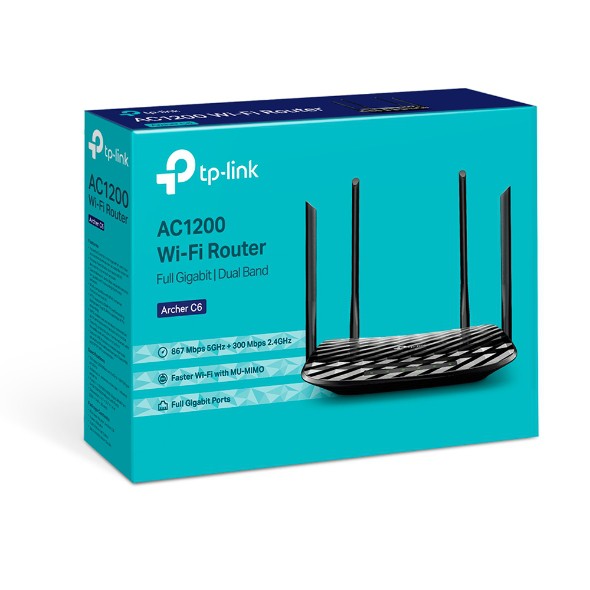 TP-Link Archer C6 - Router Wifi chuẩn AC1200 băng tần kép