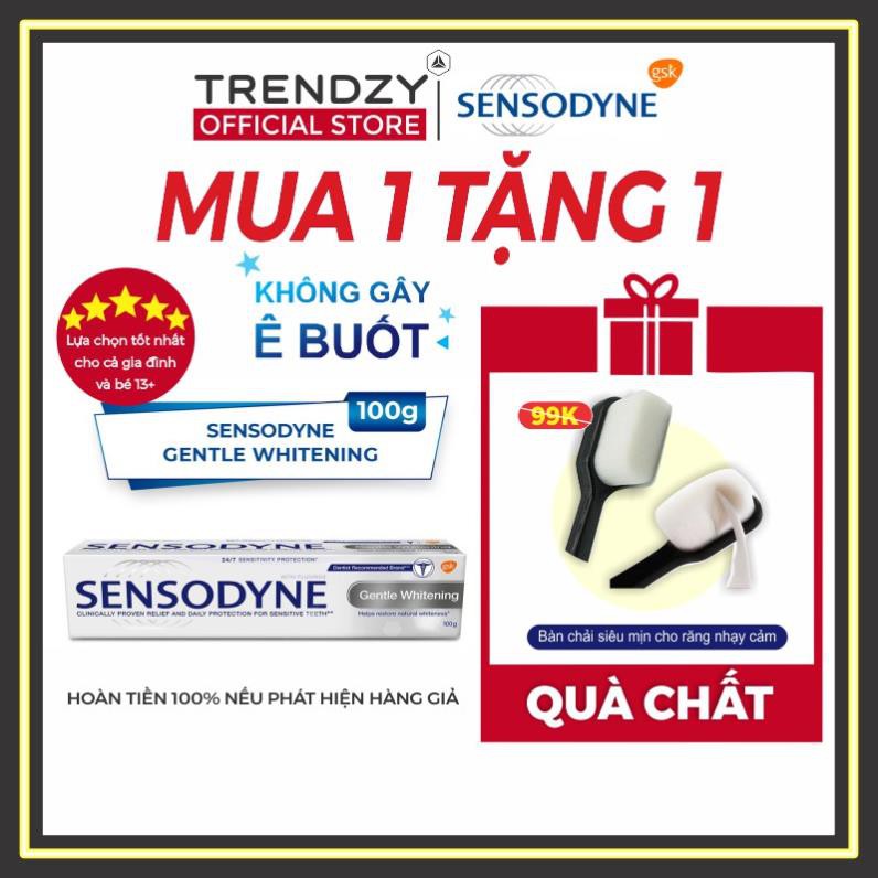 [Sale 30% + Quà tặng] Kem đánh răng Sensodyne Gentle Whitening 100G - Made in Thailan