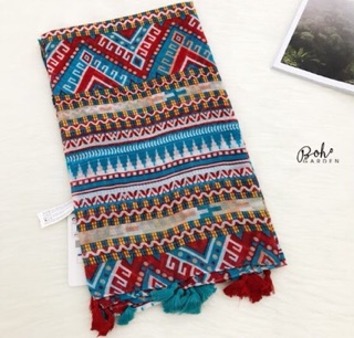 Khăn choàng thổ cẩm vintage Aztec