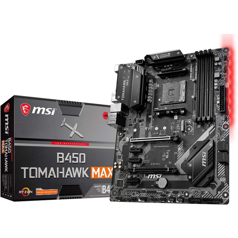 Motherboard MSI B450 Tomahawk MAX (Socket AM4, PCI Express ® 3.0, Over-clocking support)