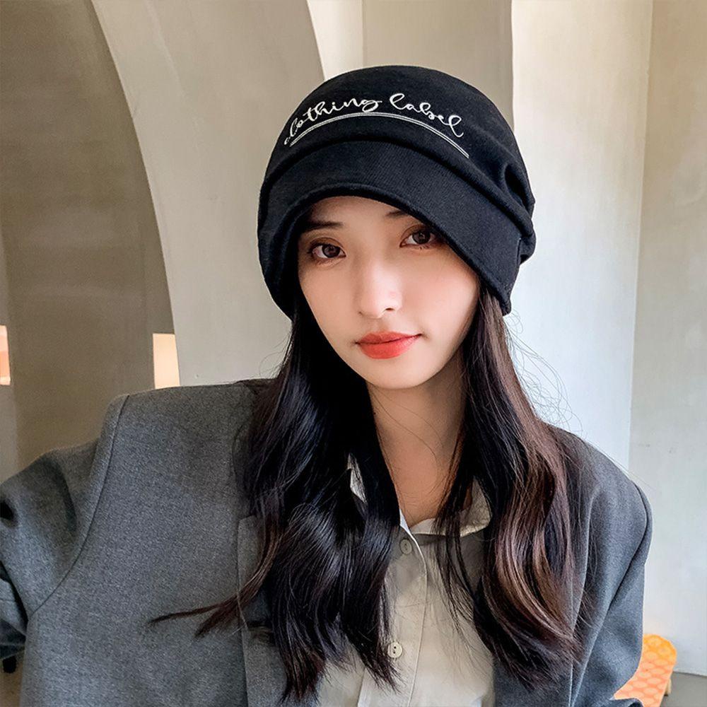Mũ Beanie Dệt Kim Màu Trơn Dễ Thương Cho Nam Nữ