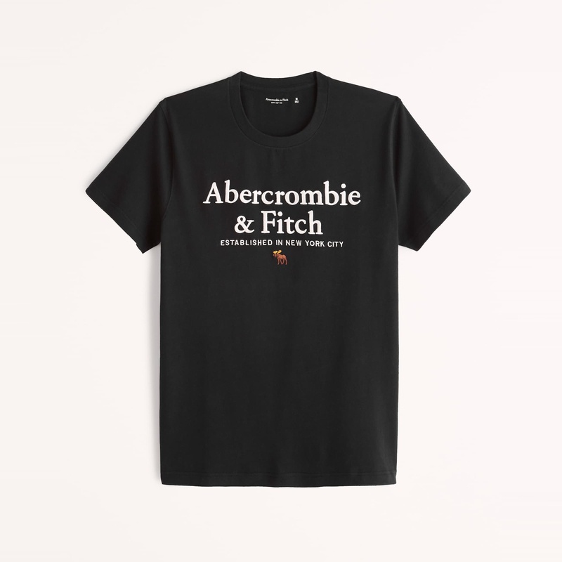Áo Thun In Logo Abercrombie & Fitch Thời Trang Cho Nam Và Nữ 314799- 1 AF