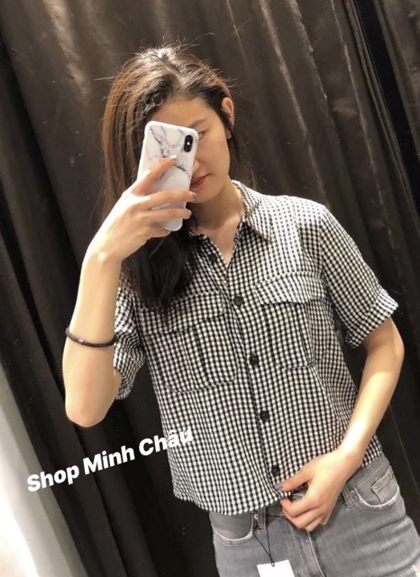 (Sẵn) Áo sơ mi kẻ caro Zarrr dư sịn