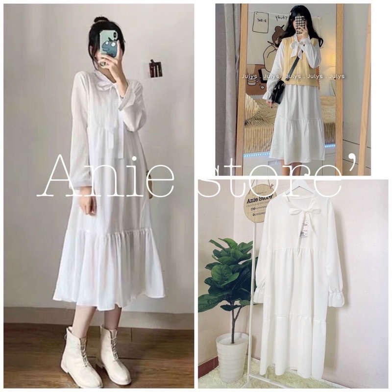 VÁY MIDI DÀI XOÈ BABYDOLL CỰC XINH GB7