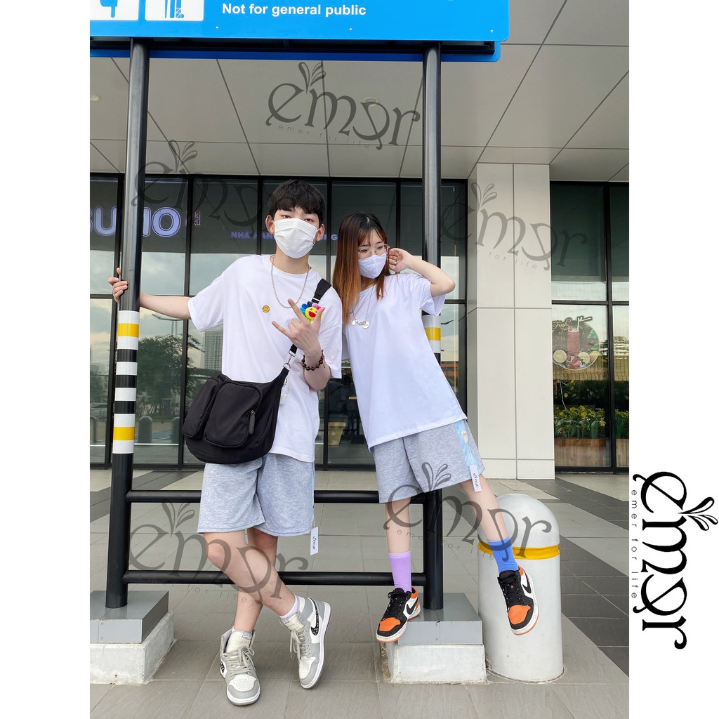 Quần Short Nam Nữ Thể Thao Ống Rộng Cạp Cao Unisex E'mer, Quần Đùi Nam Nữ Mặc Nhà Đi Biển Cao Cấp Chất Thun Nỉ Da Cá Đẹp