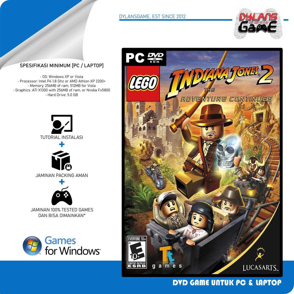 Bộ Đồ Chơi Lego Ấn Độ Jones 2 The Adventure Continues Pc Dvd