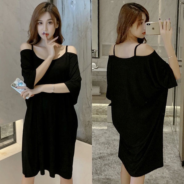 Đầm Ngủ Hai Dây Dáng Rộng Cỡ Lớn Thoải Mái Cho Mẹ Bầu
