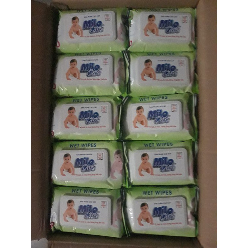 Khăn ướt  Milo Care  100 tờ không mùi