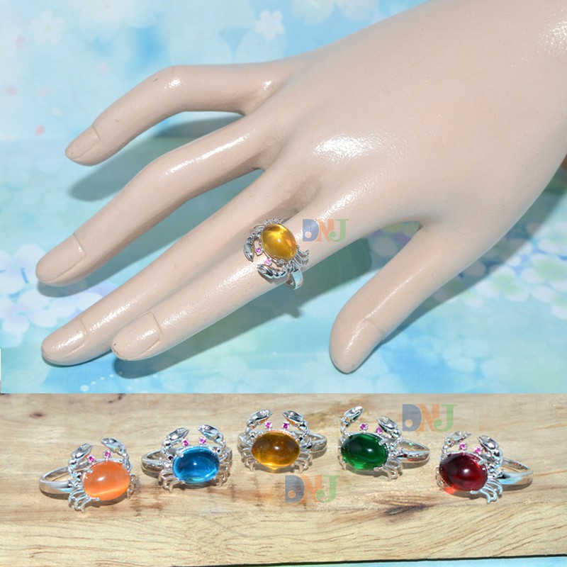 NHẪN CON CUA  BẠC Ý 950