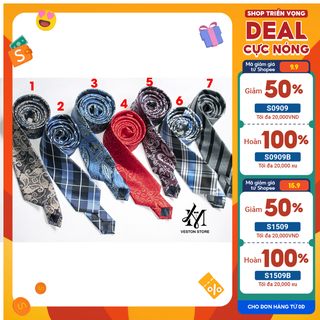 Cà vạt handmake chất liệu vải lụa nhập cao cấp (vui lòng chọn số tương ứng)