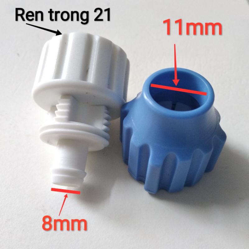 Đầu khớp nối ống mềm 8mm ren trong 21